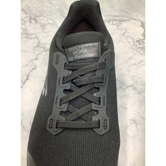 Skechers Women's 6.5 Black Work: Squad SR Sneaker Shoes Lace Up Comfort OS20-4 - Picture 6 of 11